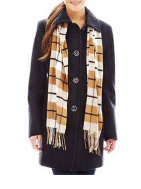 St Johns Bay Women's Coat Wool Blend size XL NEW